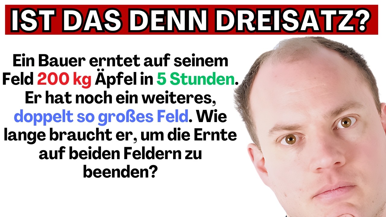 Dreisatz oder nicht Dreisatz? Das ist hier die Frage!