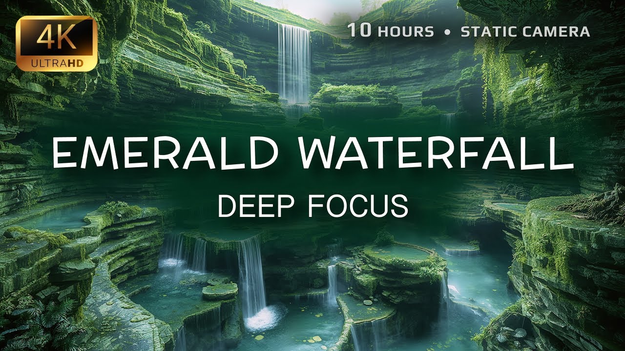 7 Hours Waterfall Sounds for Sleep & Focus | Calming Nature Background (No Music)