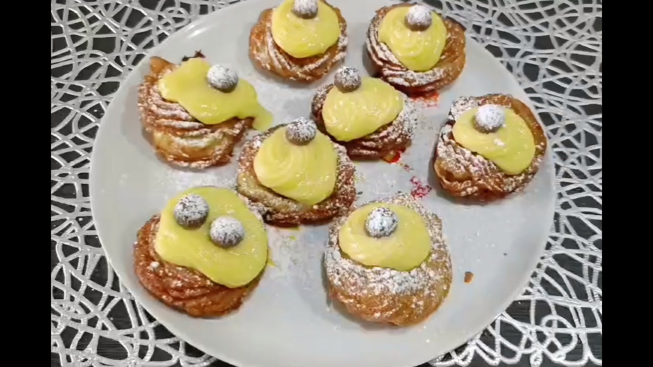 ZEPPOLE di SAN GIUSEPPE, RICETTA DOLCE x la FESTA DEL PAPA', PASTA CHOUX e CREMA PASTICCERA
