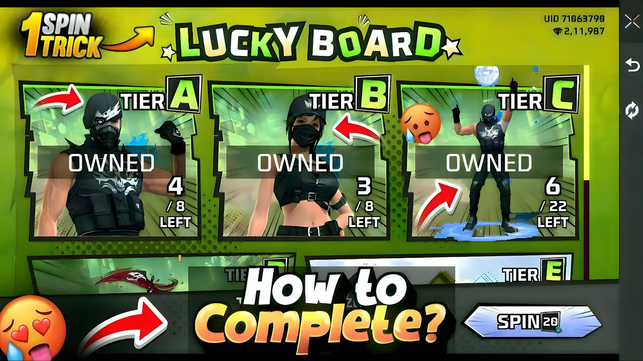 Free Fire Lucky Board Event 😱 1 Spin Trick Revealed! | New Event Tamil