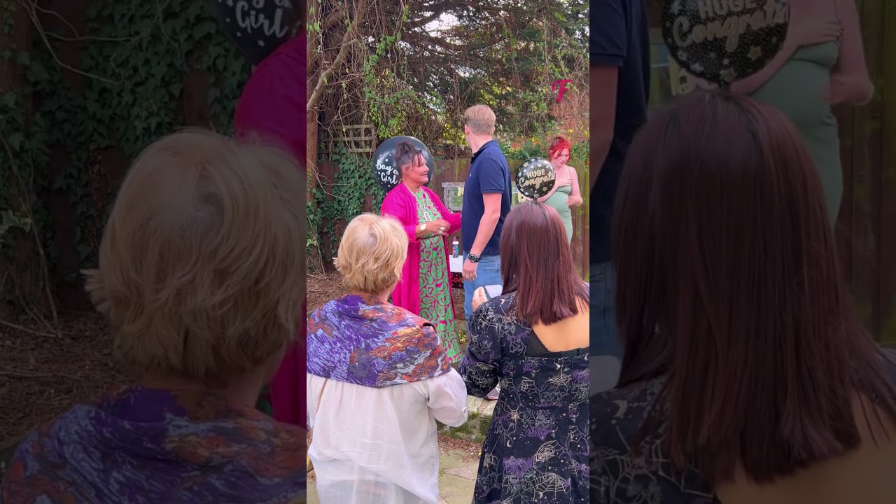 Mother in Law Steals the Spotlight at Gender Reveal #shorts