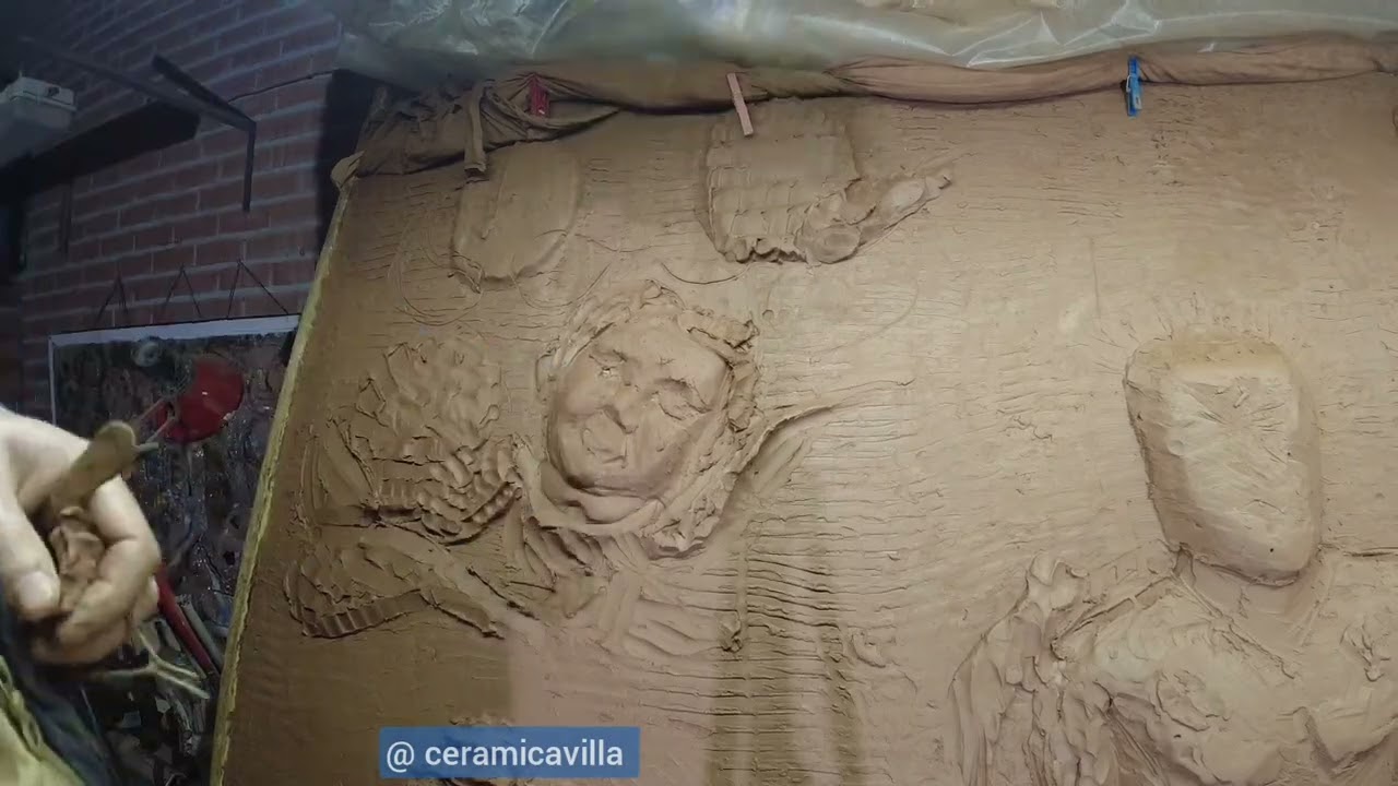 Vídeo del mural de cerámica PARTE #19 #cerámica #tutorial #arcilla #sculpture