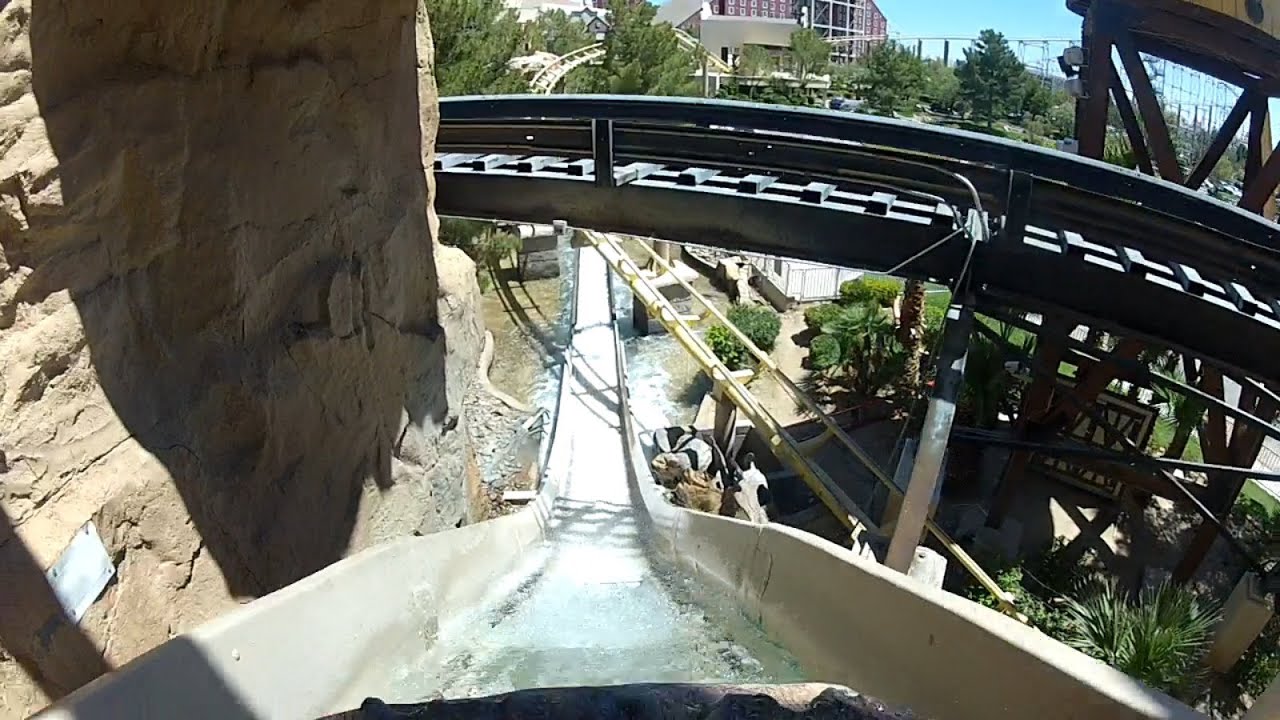 Adventure Canyon Log Flume (HD POV) Buffalo Bill's Hotel & Casino