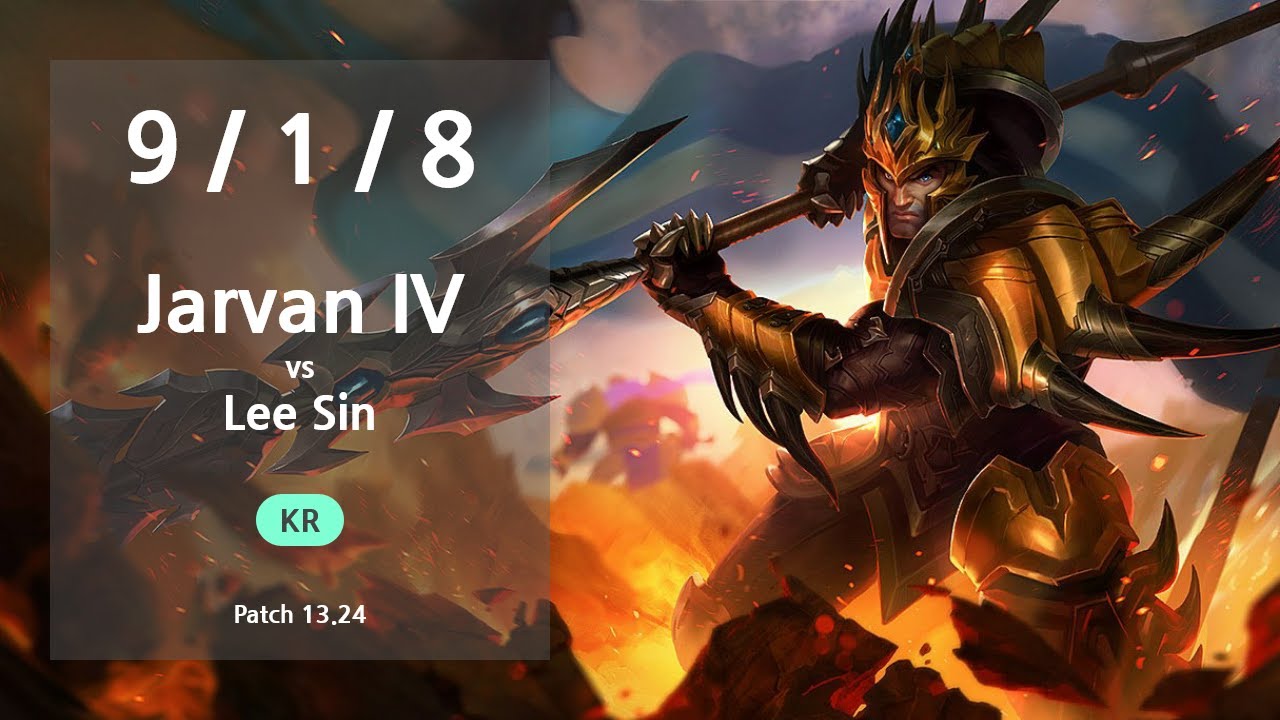 Jarvan IV Jungle vs Lee Sin - KR GrandMaster Patch 13.24