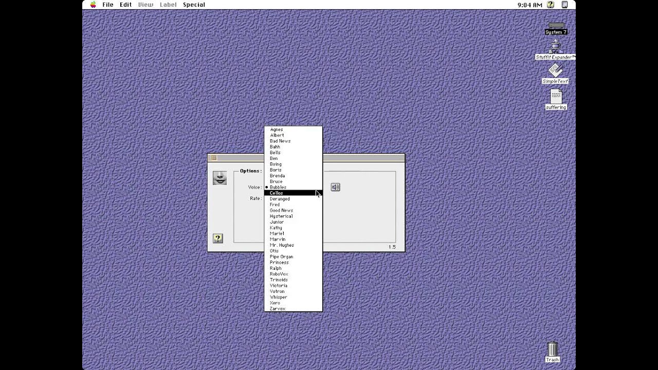 Macintosh PlainTalk MacInTalk and System 7 Text to Speech Voices