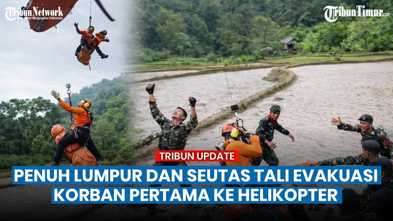 Perjuangan Basarnas, Seutas Tali Angkut Jasad Korban Pertama Pesawat IAT dari Lumpur ke Helikopter