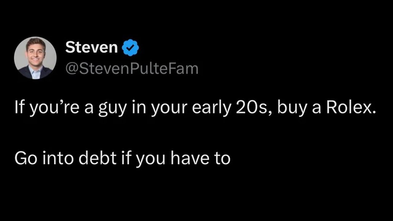 you NEED to buy a Rolex. go into DEBT if you have to.