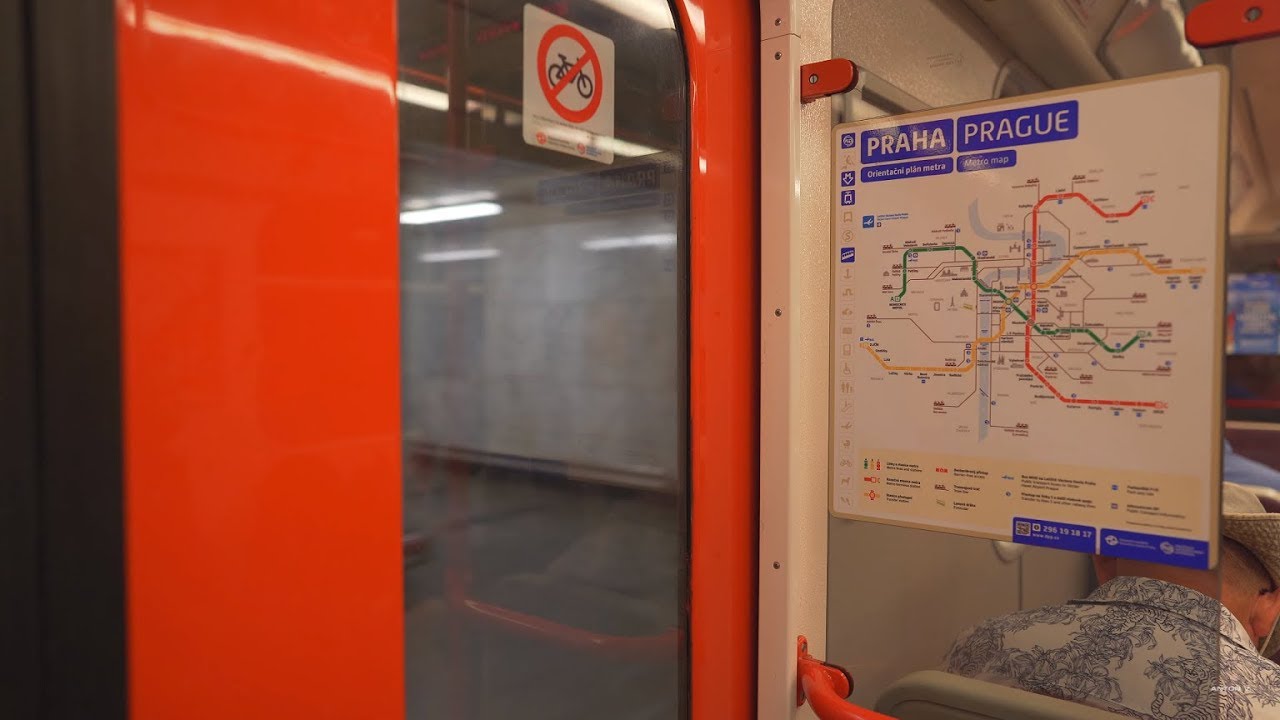 Czech Republic, Prague, metro ride from Náměstí Míru to Muzeum