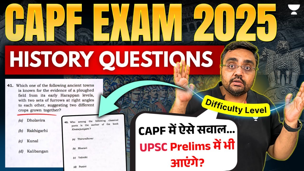 CAPF ACs 2025 History Qs Analysis by Pratik Nayak | Must Watch for UPSC 2026 Prelims!
