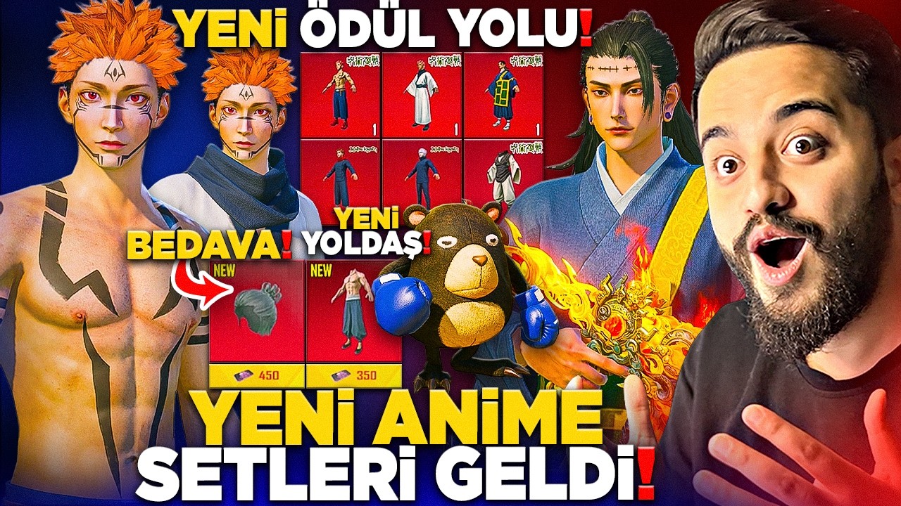 YENİ ANİME SETLERİ GELDİ! YENİ ÖDÜL YOLU! ÜCRETSİZ ALINABİLİYOR! PUBG Mobile