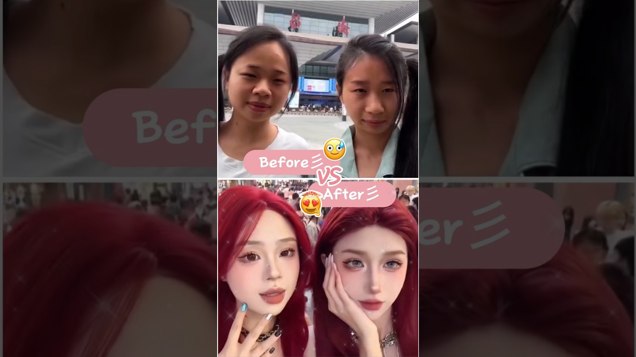 before VS after #makeup #china #tutorial