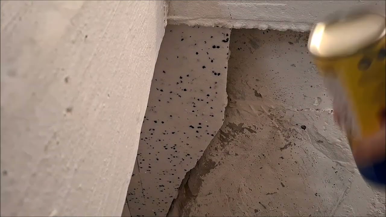 PU Schaum Dose über Kopf arbeiten verkehrt herum Lösung Styropor kleben verkleben