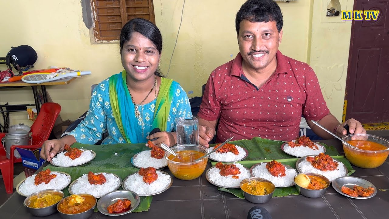 చికెన్ 5 ప్లేట్ రైస్ తిండిపోటి #Eating Challenge#230  || Thindi Poti#MKTV పలకరింపు