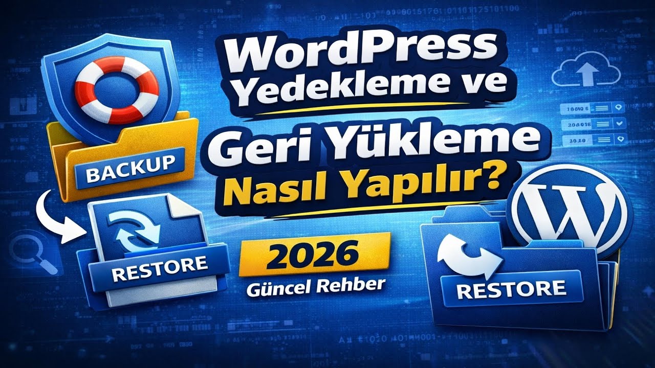 WordPress Yedekleme ve Geri Yükleme Nasıl Yapılır? 2026