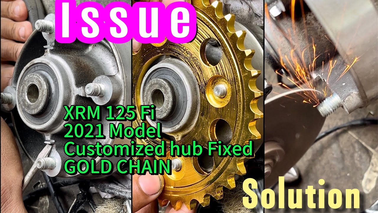 XRM 125 Fi 2021 Model | Customized Sprocket Hub | Fixed Gold Chain Installed | 2 years Stocked