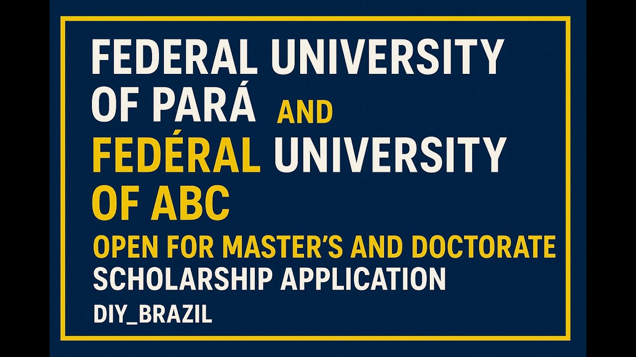 Federal University in Brazil Open for Application | 2026.1