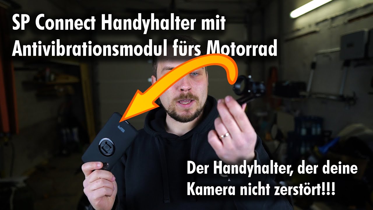 SP Connect Motobundle Motorrad Handyhalterung mit Antivibrationsmodul für Smartphone