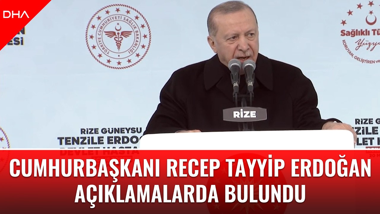 Cumhurbaşkanı Erdoğan, Tenzile Erdoğan Devlet Hastanesi Açılış Töreni'nde konuştu