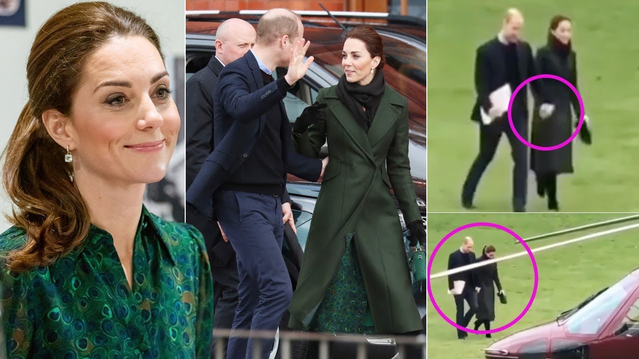 Kate & William were spotted sharing warm PDA at home just before their visit to Blackpool
