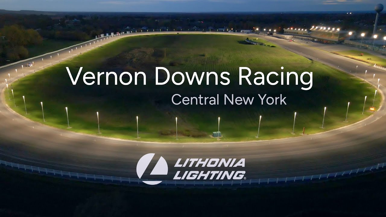 Vernon Downs Racing Lighting Retrofit | Lithonia Lighting® M3 Sports Lighting Project Story