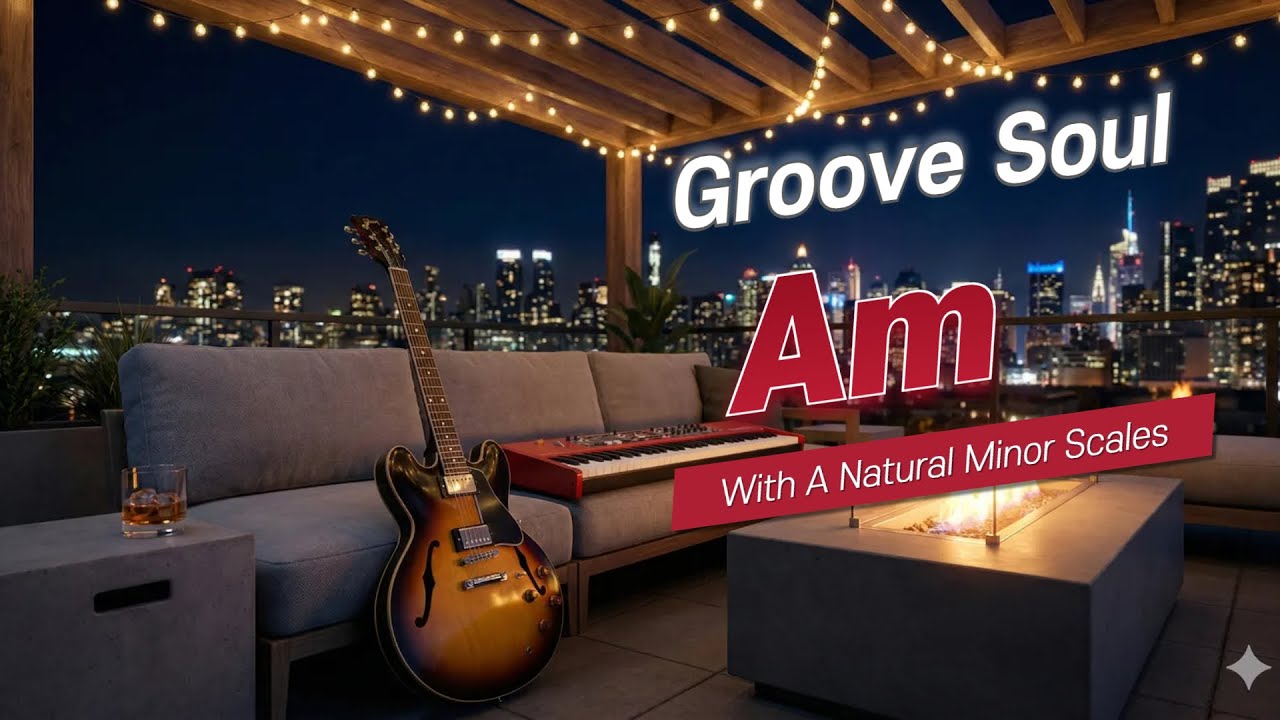 Luxury Rooftop Neo-Soul Backing Track in A Minor | Chill City Night Vibe
