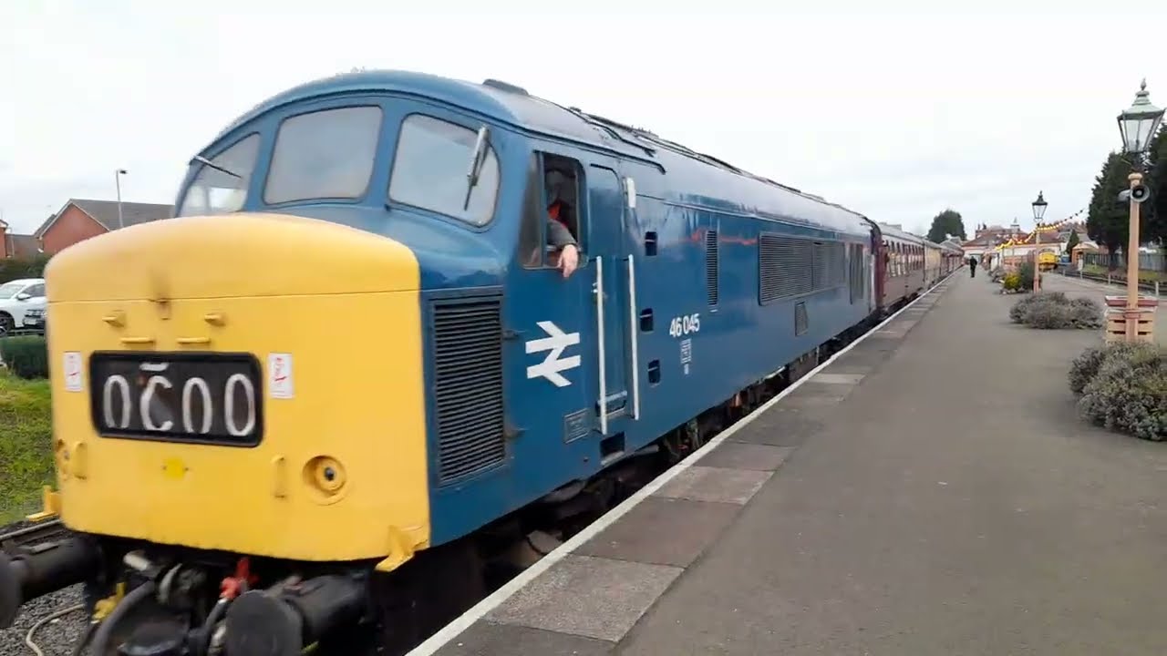 British rail class 46 departing from Kidderminster.