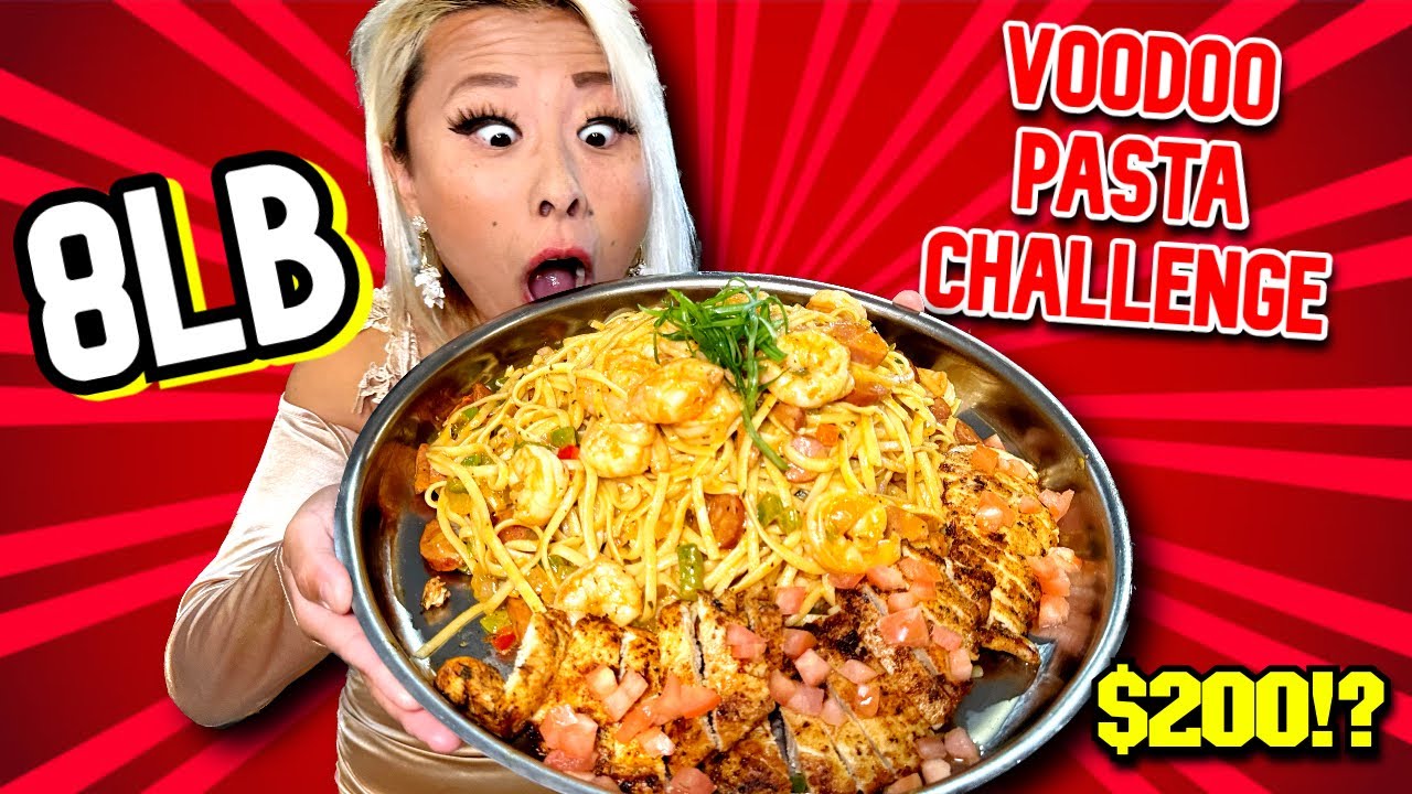 8LB VOODOO PASTA CHALLENGE at Pk Oyster Bar in Las Vegas!!  