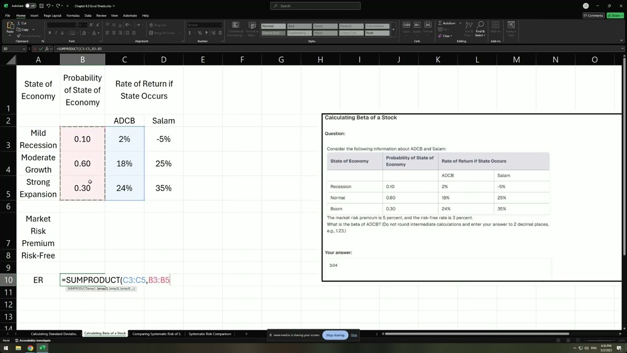 8.3 Calculating Beta of a Stock