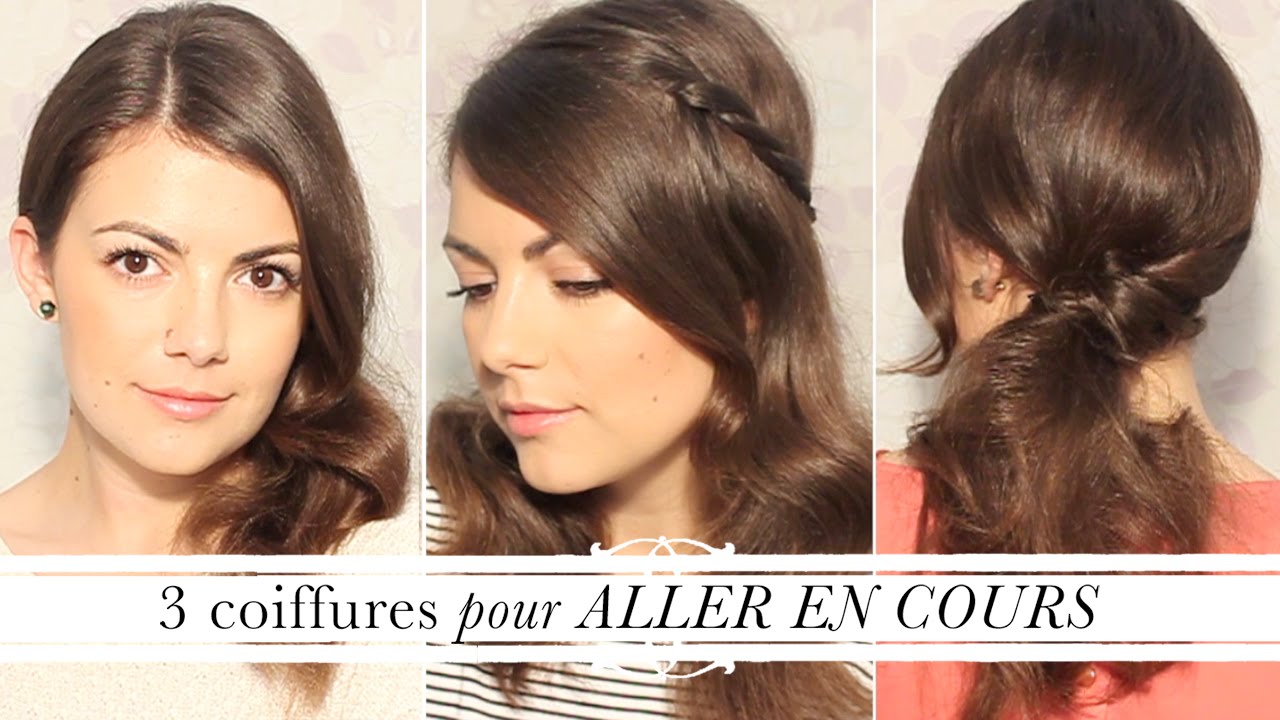 3 coiffures faciles et rapides pour aller en cours