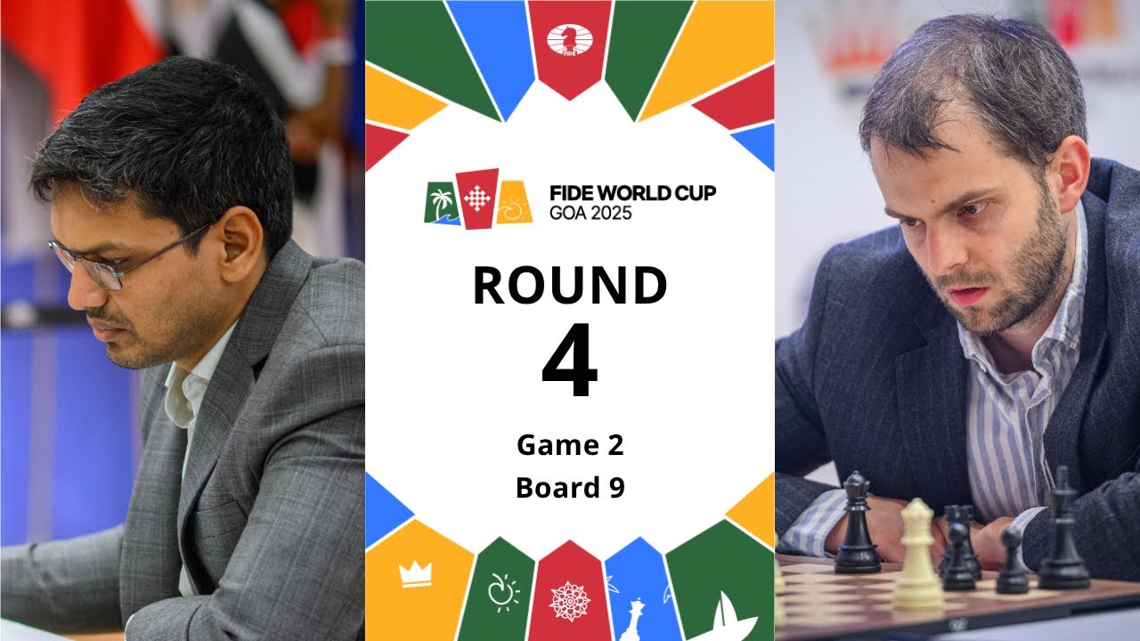 🇮🇳 Pentala Harikrishna  &ndash; Nils Grandelius 🇸🇪 | FIDE World Cup 2025 | Round 4 | Game 2 | Board 9