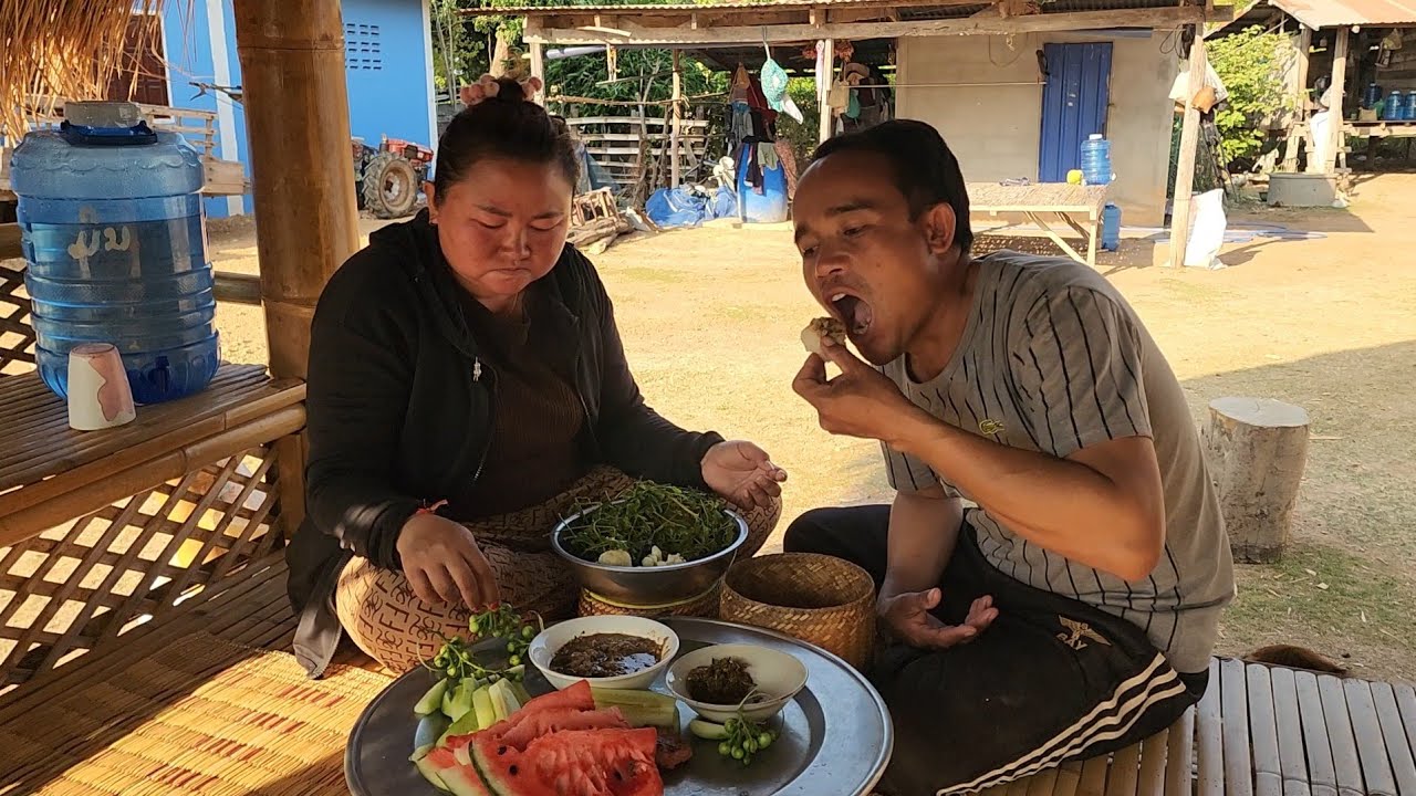 คำข้าวตาสวด🤣กินข้าวเช้าป่นปลาดุกนากินกับนึ้งผักตำลึง17 กุมภาพันธ์ ค.ศ. 2026