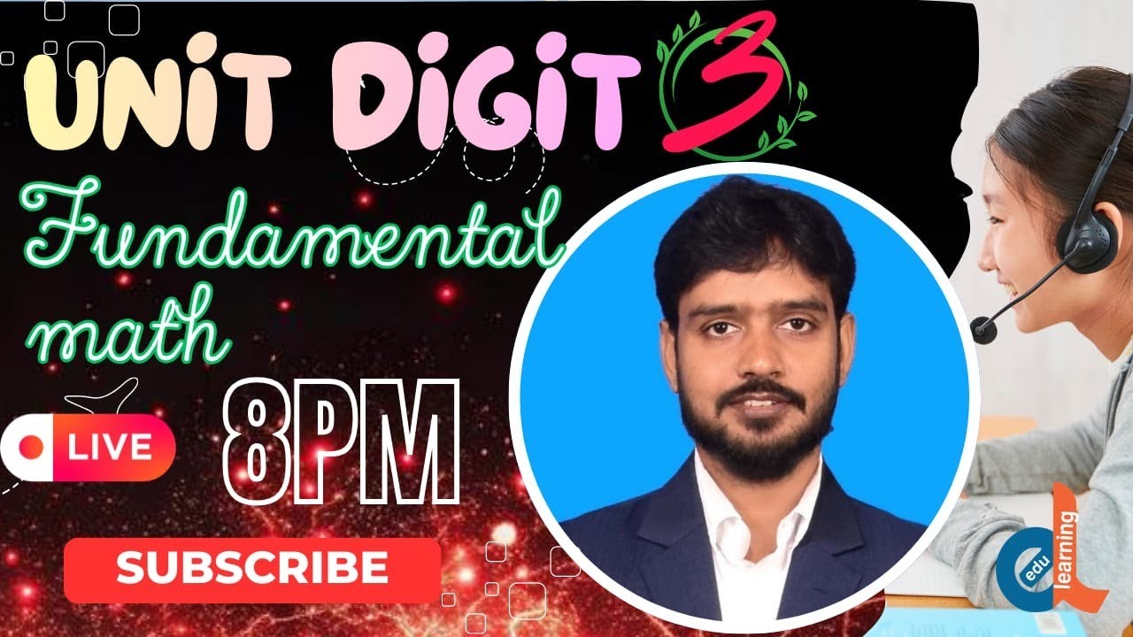 Unit Digit Master Class 3 | Fundamental Math | SSC • Railway • Banking II BY PANKAJ SIR II
