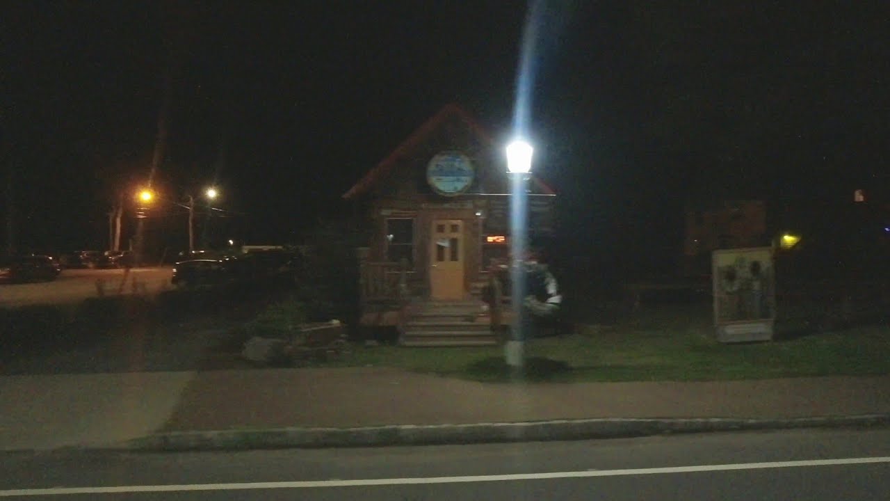 Passenger View, quick drive through Roscoe main street Summer night 2023