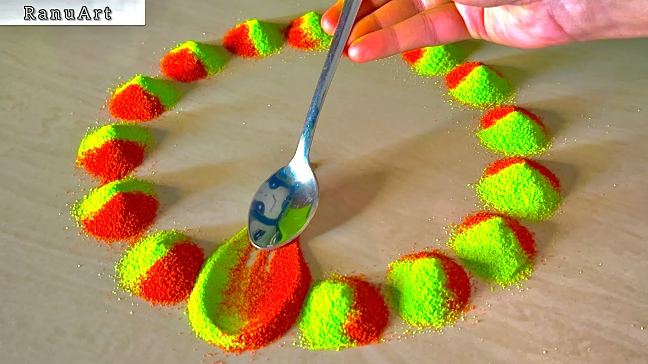 Simple & Easy Rangoli Design | Daily Rangoli | Beautiful Rangoli Art ✨Ranu Art
