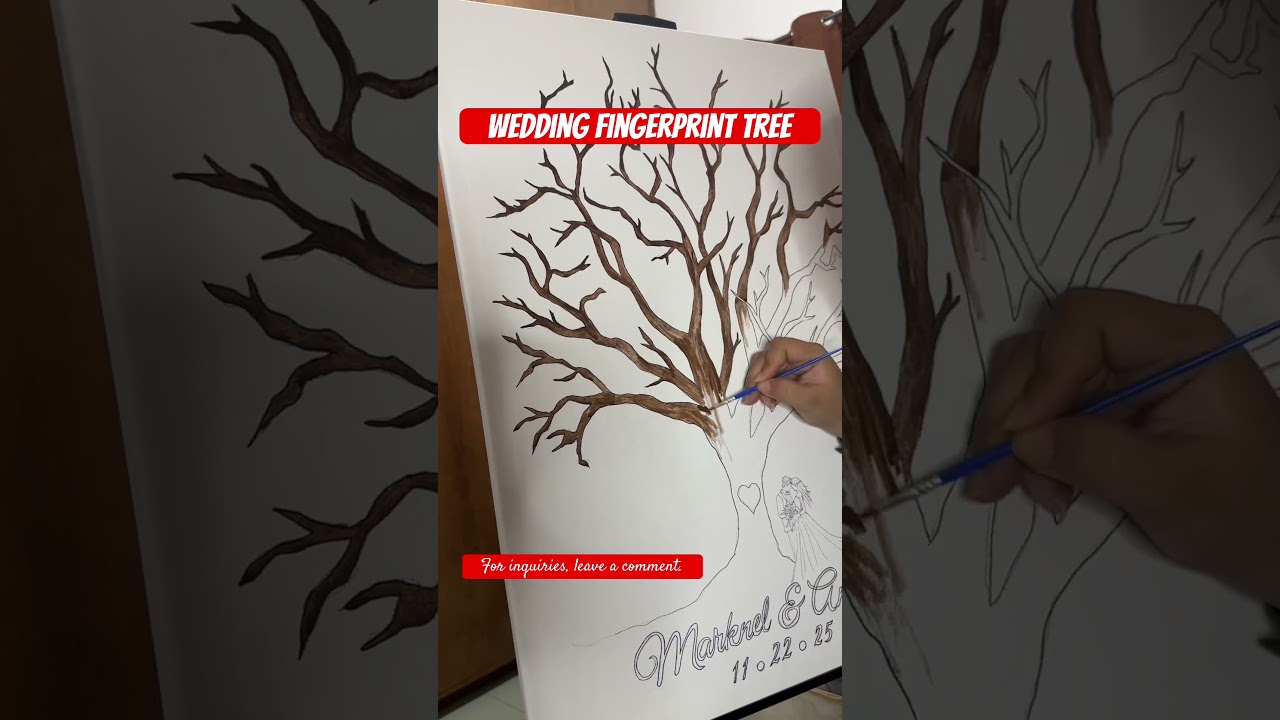Wedding Fingerprint Tree (Please see comment section for my contact details) #wedding #weddingph