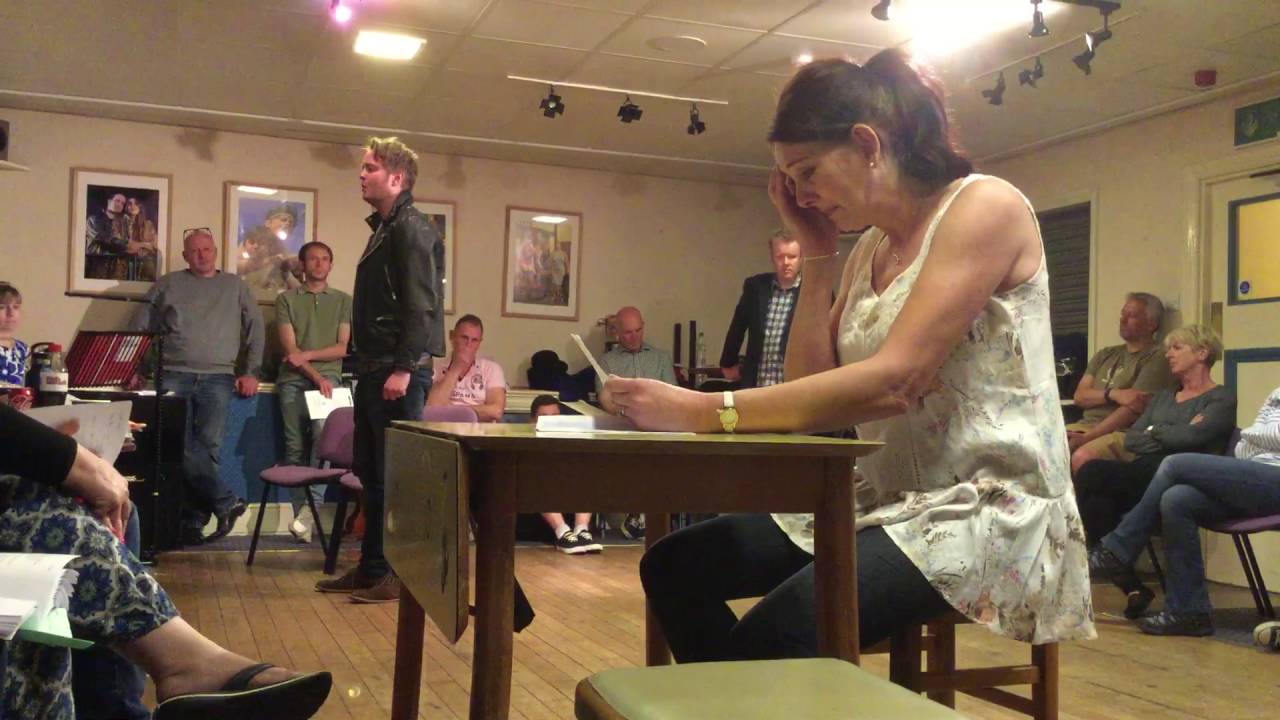 Made In Dagenham Mark Baird - The Letter Rugby Theatre rehearsal