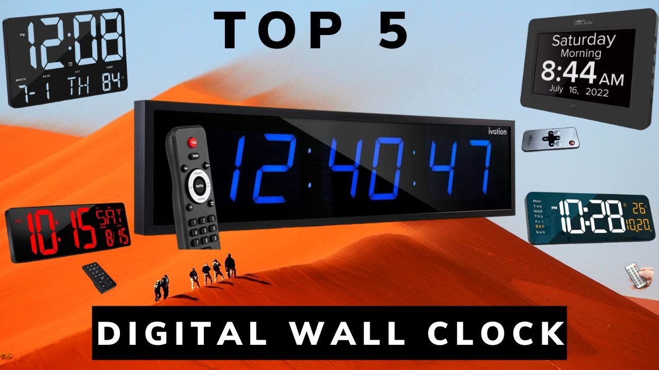 Top 5 Digital Wall Clocks of 2023/Best Digital Wall Clocks/digital led wall clock large display