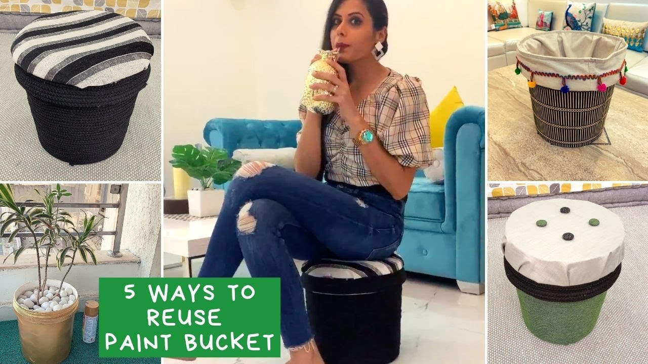 5 Unbelievable Transformations of Waste Paint Buckets | DIY Art and Crafts | Home Decor