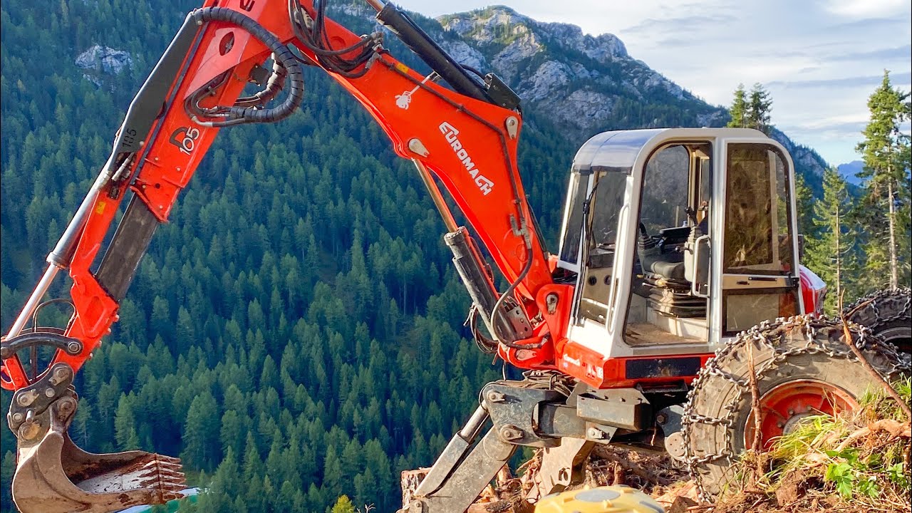 realizzazione PARAVALANGHE in ALTA MONTAGNA con EUROMACH R105 + KOMATSU 128 ||