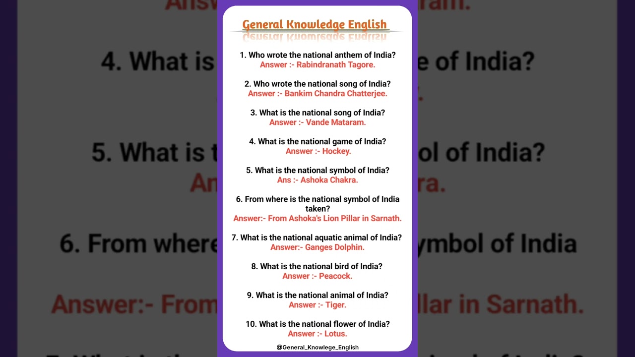 General knowledge questions and answers | Gk in english | Gk important questions for upsc #gk