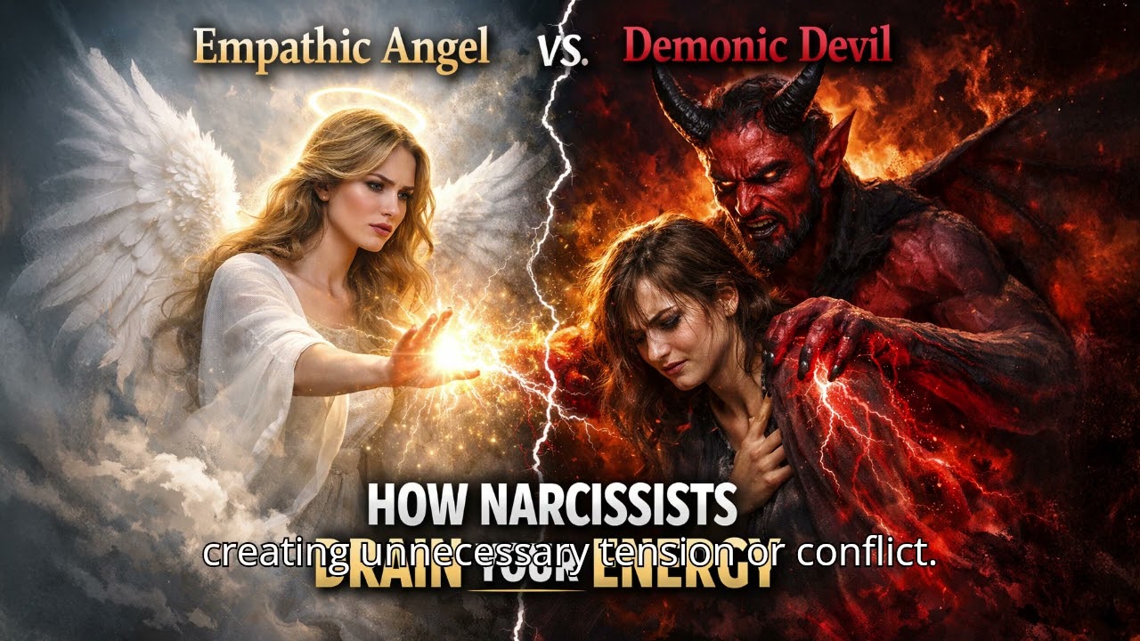 ✨ Empathic Angel vs. Demonic Devil😈: How Narcissists Drain Your Energy  | Narcissism Freedom