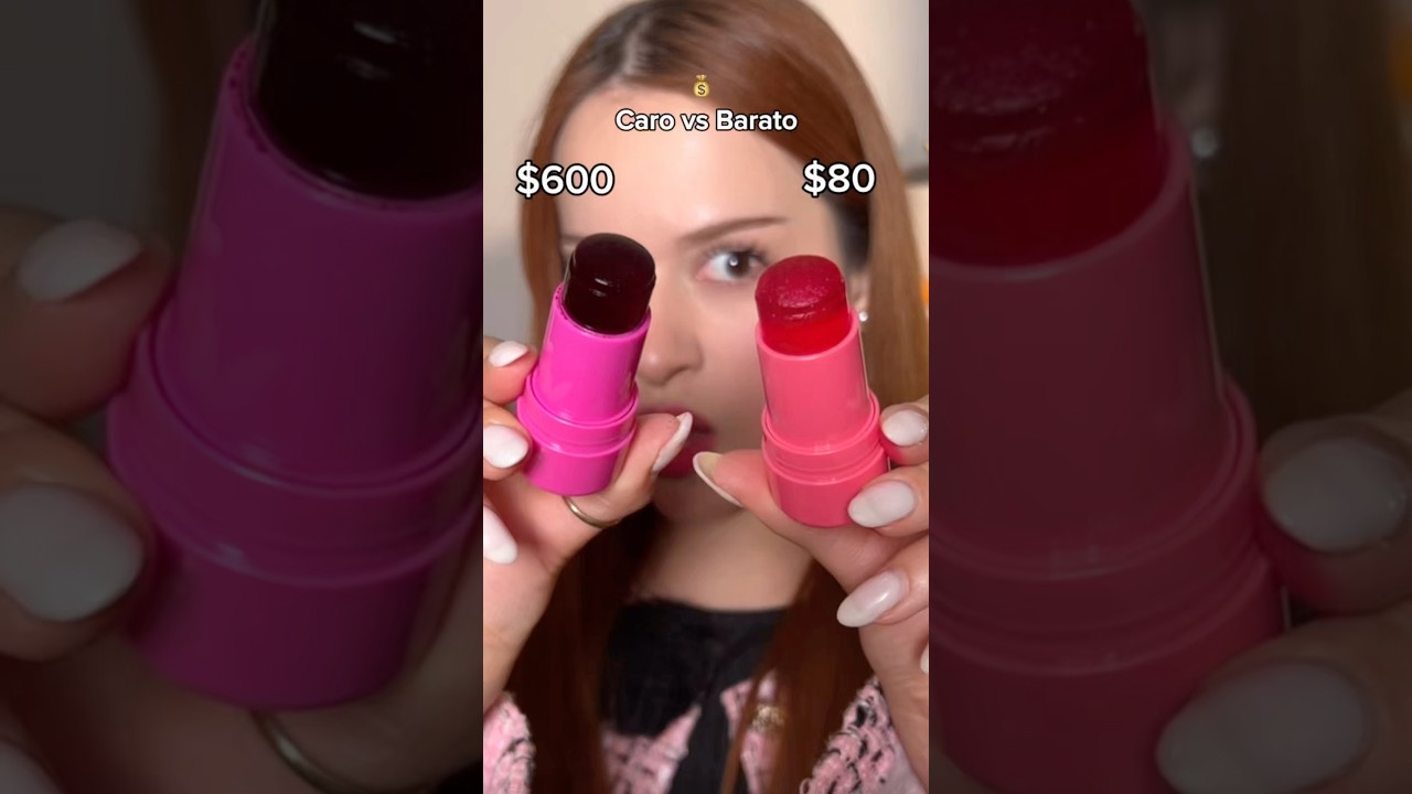 CARO vs BARATO‼️💸 #maquillaje #maquillajeduradero #maquillajeeconomico #tintas #rubor #dupes