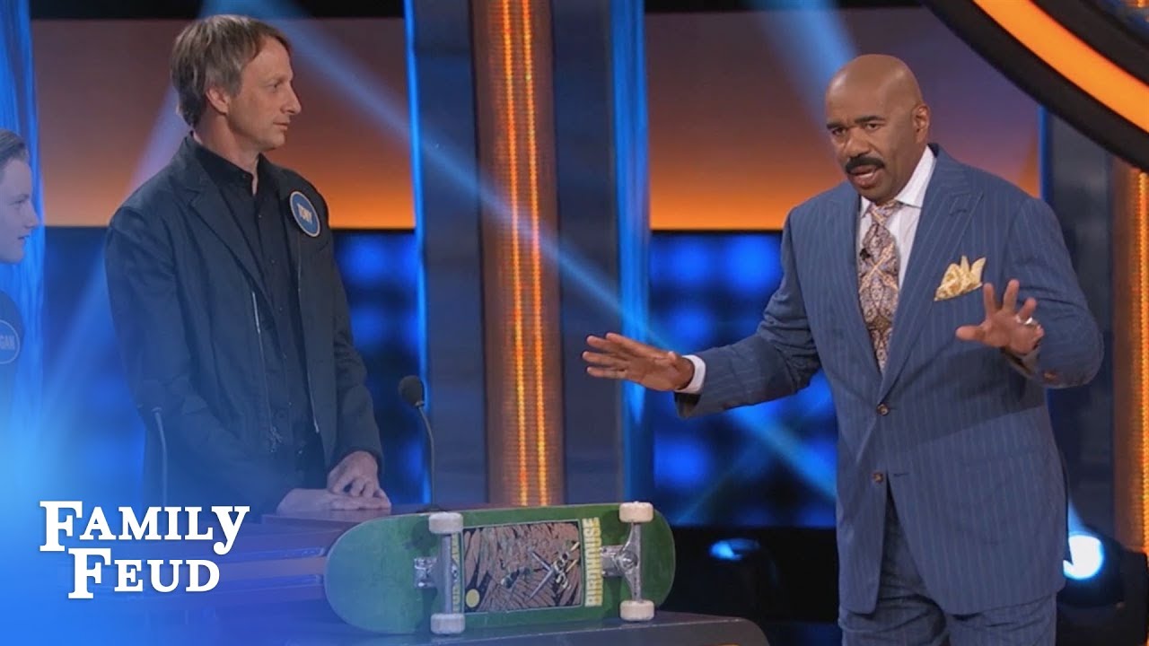 The one when Steve went SNOWBOARDING... | Celebrity Family Feud | OUTTAKE
