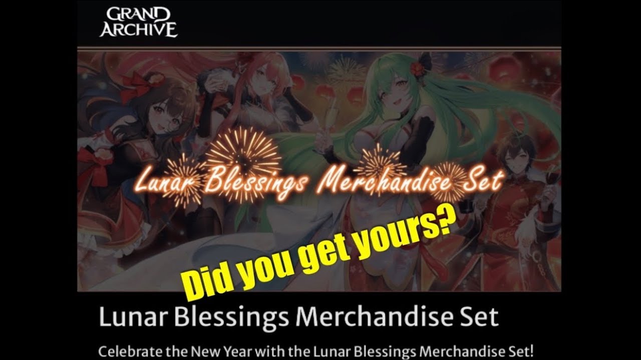 Grand Archive Lunar Blessings Merchandise Aftermath 