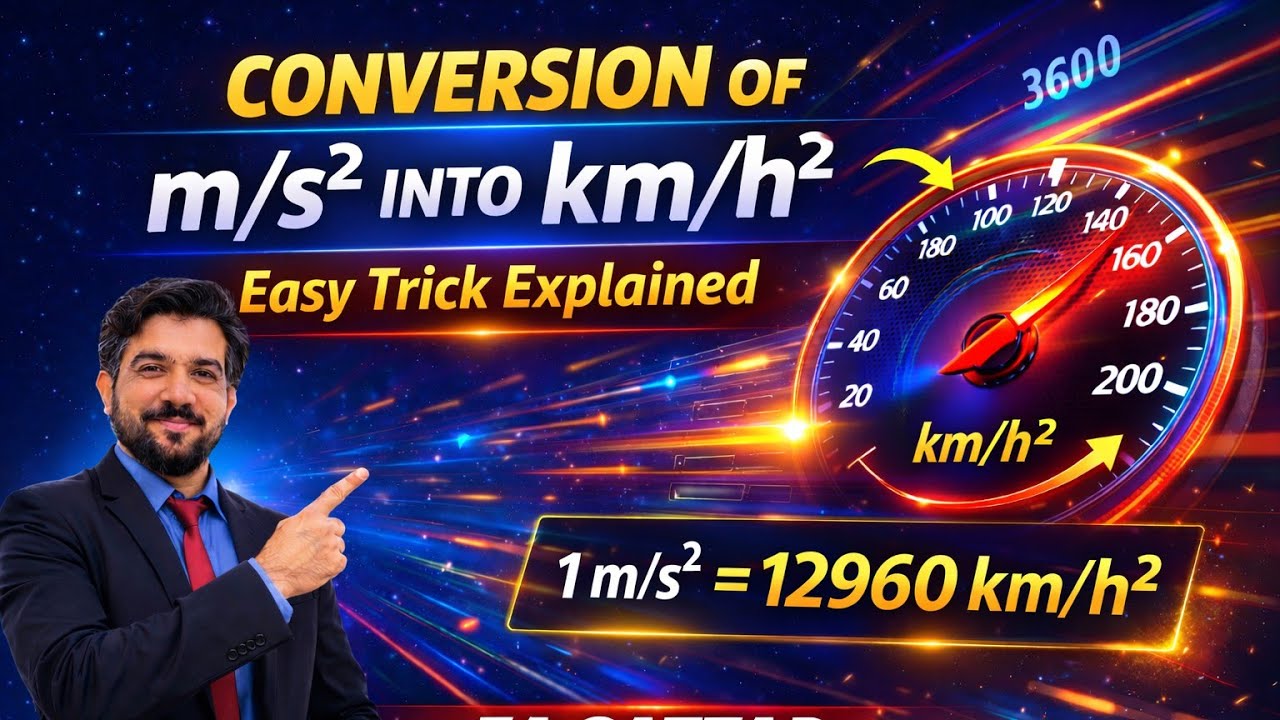 Lec#21 Conversion of m/s2 into km/h2 | Basic Concepts of PHYSICS
