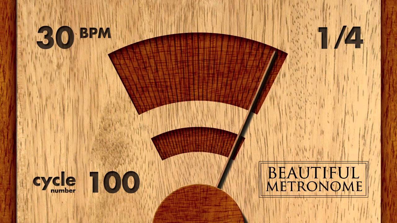 30 BPM 1/4 Wood Metronome HD