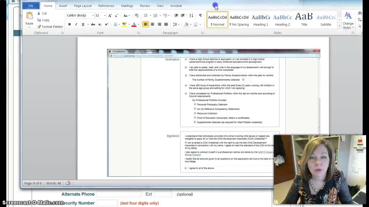 CDA application next steps