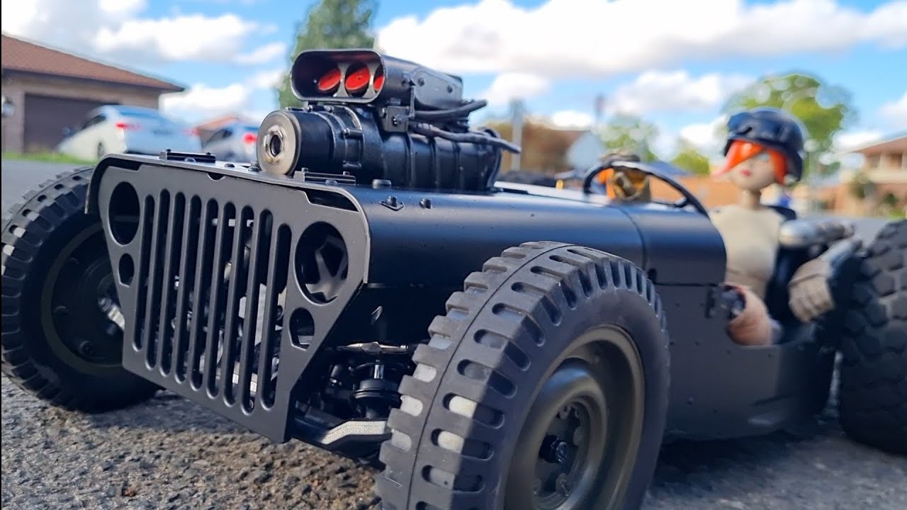 RAT ROD WILLYS JEEP with HEMI Upgrade. RC Animatronics by Danny Huynh Creations.