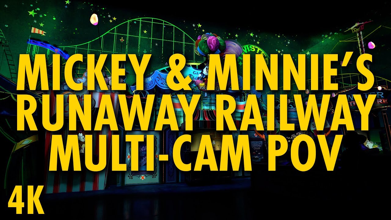 Mickey & Minnie's Runaway Railway Multi-cam POV | Walt Disney World