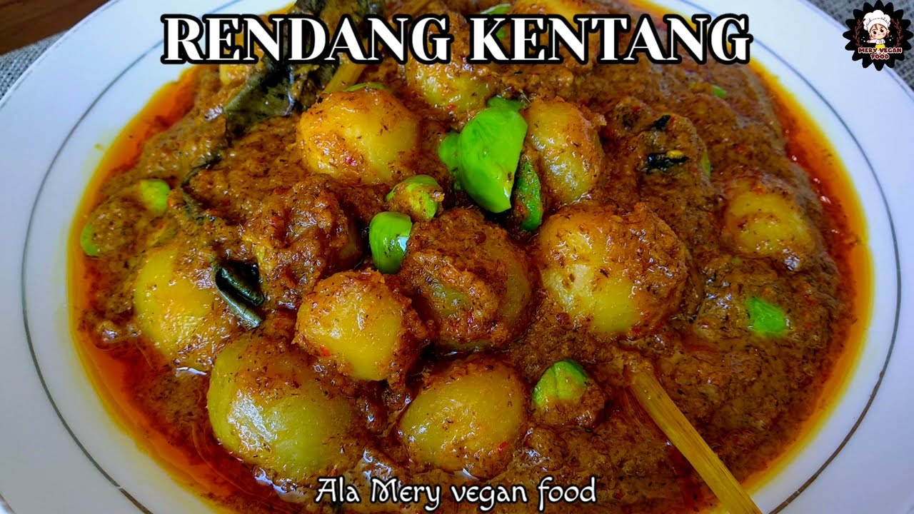 cara membuat Rendang kentang yang enak ala @Mery Vegan food | how to cook potatoes rendang vegan
